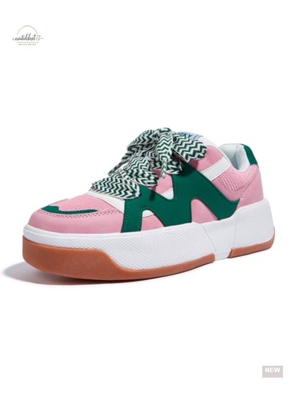 Platform Fashion Sneakers Thick Sole Faux Leather Lace-Up Comfortable Casual